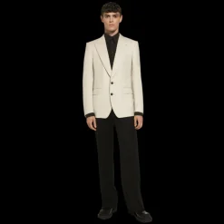 Veste Sicilia DOLCE & GABBANA simple boutonnage col flèche laine beige