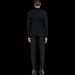 Veste Simple Boutonnage ALEXANDER MCQUEEN laine Harnais Broderie Noir