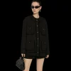 Veste simple boutonnage DOLCE & GABBANA tweed laine raschel noir