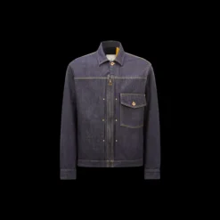 Veste surchemise denim Nepit broderie dorée Moncler X Mercedes Benz by NIGO