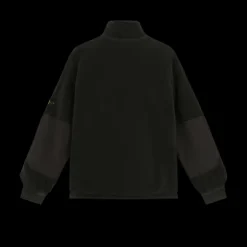 Veste survêtement STONE ISLAND Blouson zippé bi matière polaire nylon noir