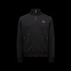 Veste survêtement zippée MONCLER x PALM ANGELS noir logo velours noir
