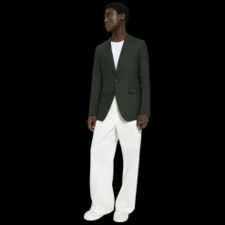 Veste Taormina ajustée DOLCE & GABBANA lin vert simple boutonnage