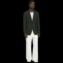 Veste Taormina ajustée DOLCE & GABBANA lin vert simple boutonnage