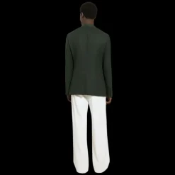 Veste Taormina ajustée DOLCE & GABBANA lin vert simple boutonnage