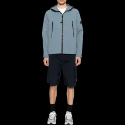 Veste zippée à capuche zippée CP COMPANY Pro-Tek bleu jeans