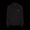 Veste zippée Sweat-shirt à Capuche coton noir broderie logo DG Noir